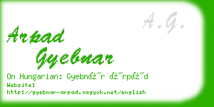 arpad gyebnar business card